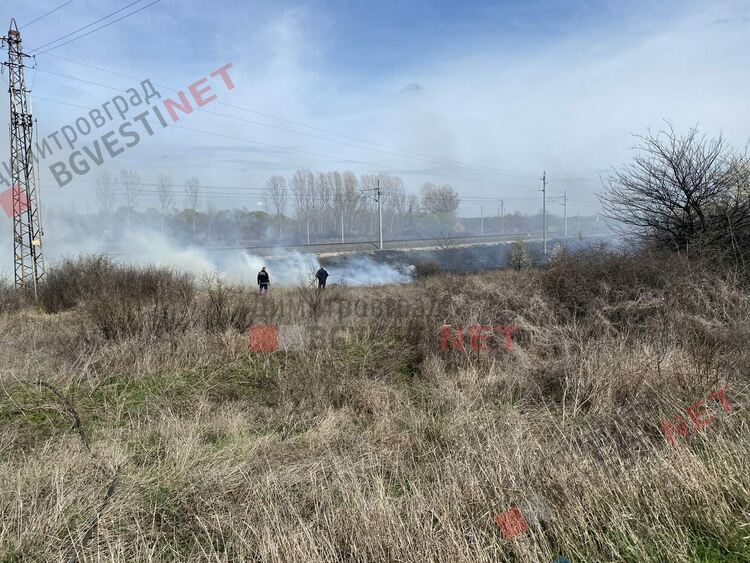 Пожар избухна край Димитровград