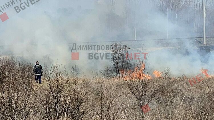 Пожар избухна край Димитровград