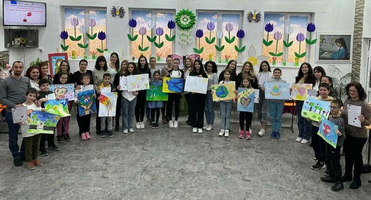 В „Йовков“ родители и ученици рисуваха на чаша чай