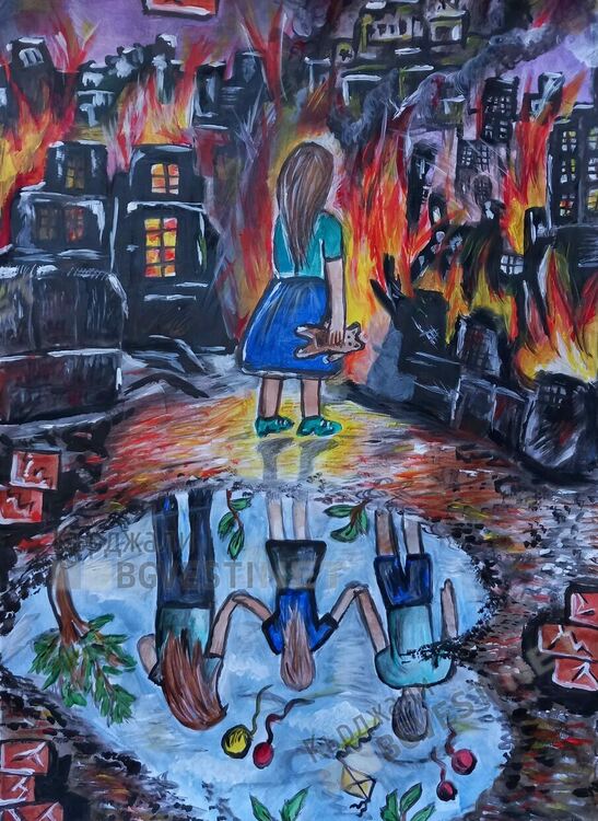 Впечатляващи творби на конкурса за деца "С очите си видях бедата"