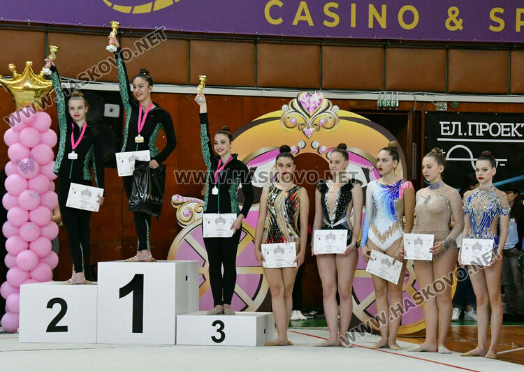 Коронясаха Кралица и Принцеса на турнира по художествена гимнастика „Аида“