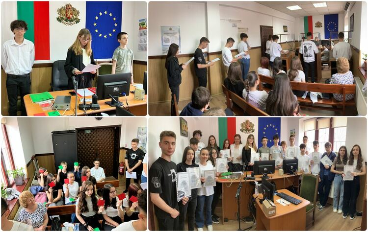 Ученици „осъдиха“ водач на автомобил, употребил наркотични вещества на наказание „лишаване от свобода“ 