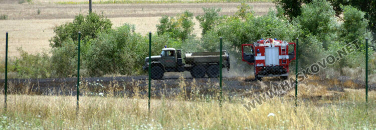 Пожар в боклуци подпали нива с пшеница край Добрич