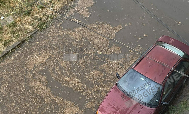 Язовир пред Язовирския блок в Кърджали, дъждовна вода пълни мазетата на живущите