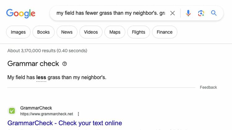 Търсачката на Google вече открива граматически грешки в заявките