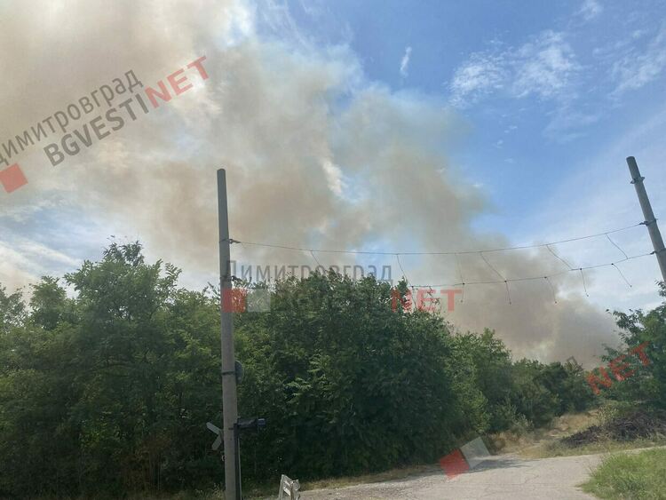 Пожар край Димитровград