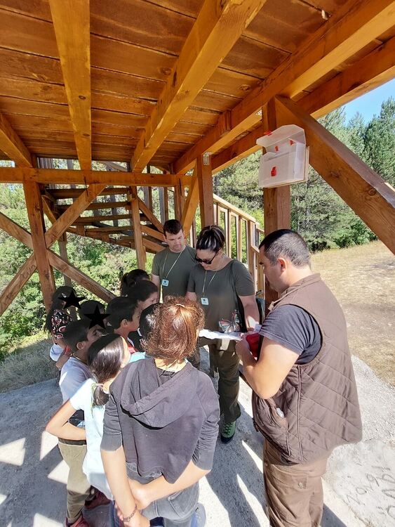 Служители на ДЛС "Извора" и деца от Девин поставиха първата горска аптечка в местността "Червен камък"