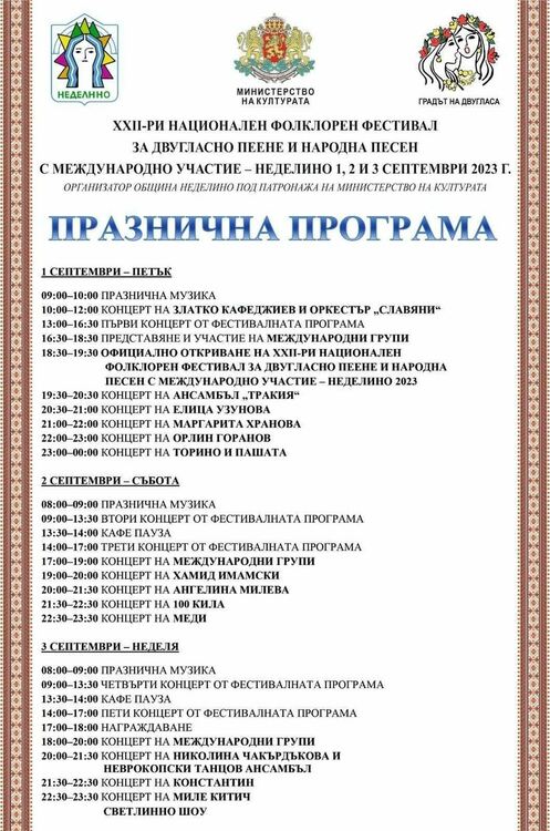 Президентът Румен Радев идва за Националния фолклорен фестивал в Неделино