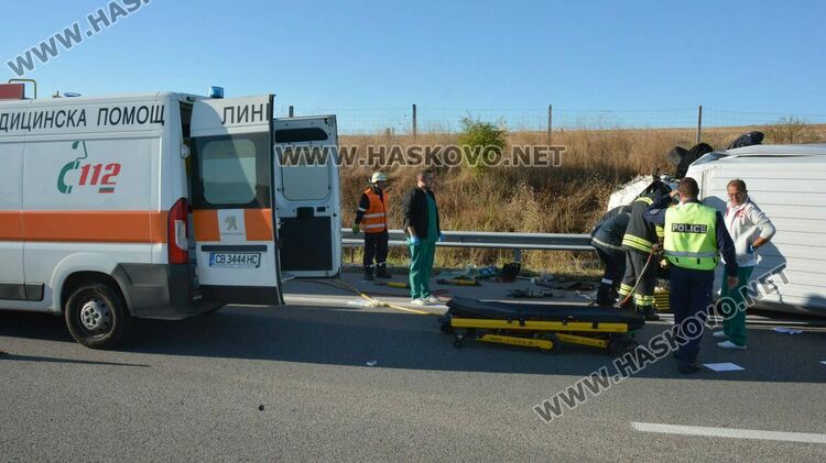 Водач на бус загина при катастрофа с камион на магистрала „Марица“