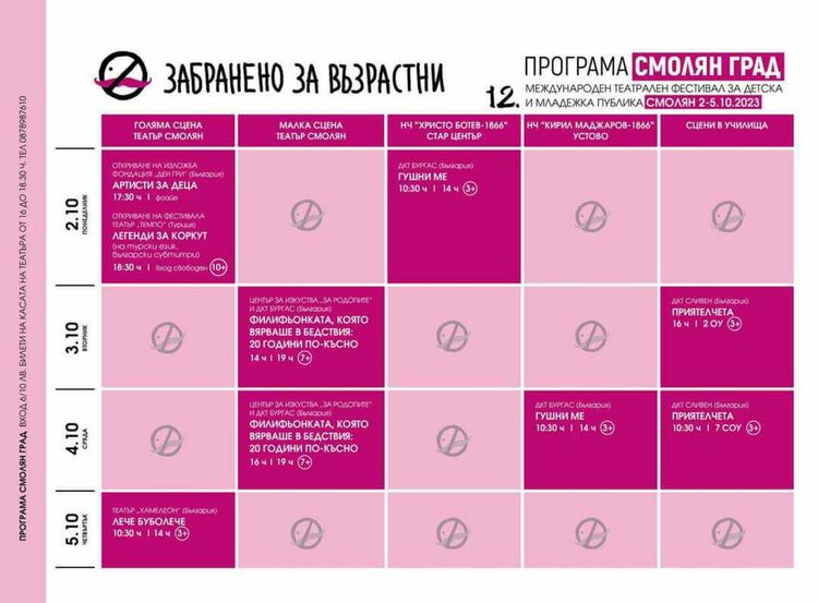 12-ти Международен фестивал за детска и младежка публика „Забранено за възрастни“