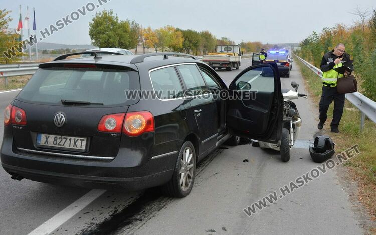 Шофьорът, блъснал моторист, е с положителна проба за алкохол