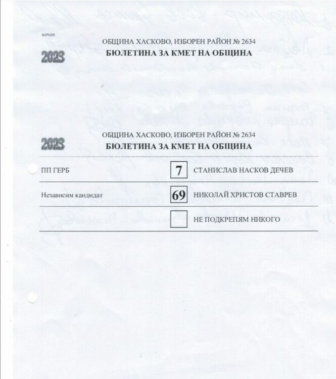 Очакват гласуване с машина в 136 секции в община Хасково, утвърдиха образеца на бюлетината 