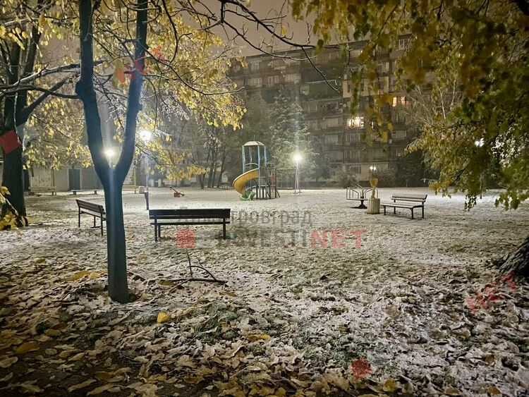 В Димитровград заваля първият сняг за сезона