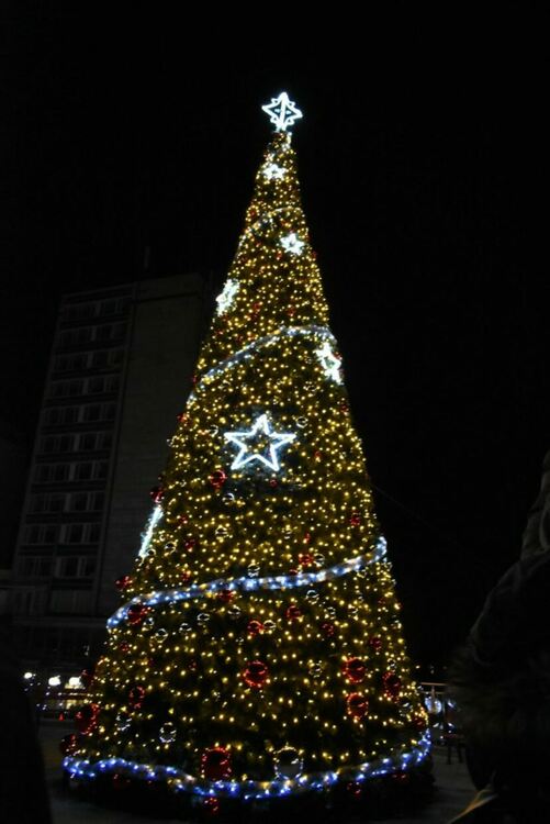 Засия коледната елха на Асеновград 