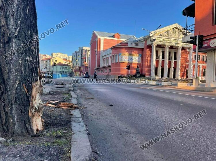 Пак счупиха светофара до театъра в Хасково