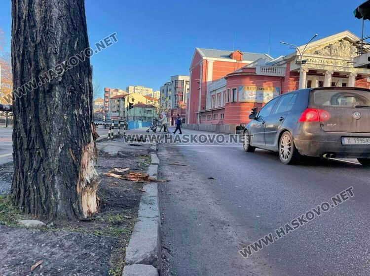 Пак счупиха светофара до театъра в Хасково