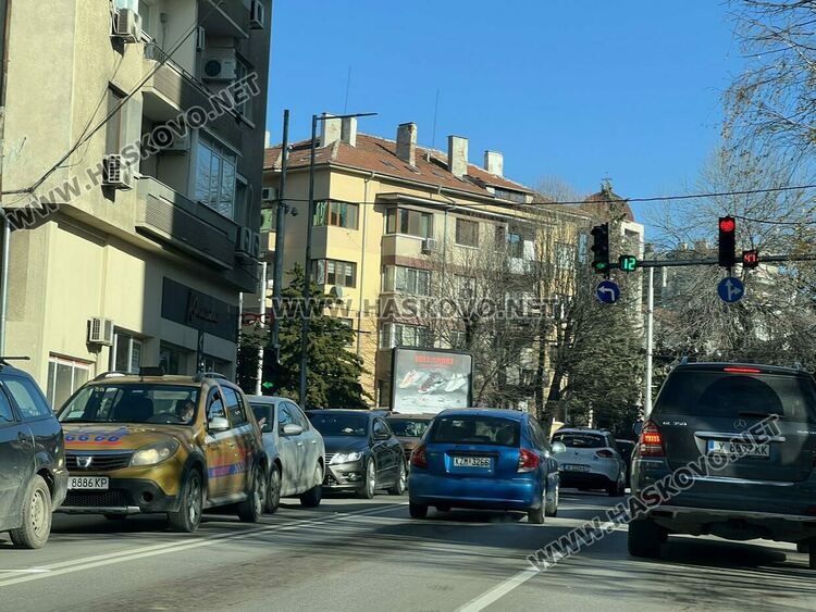 Следпразнични задръствания в Хасково