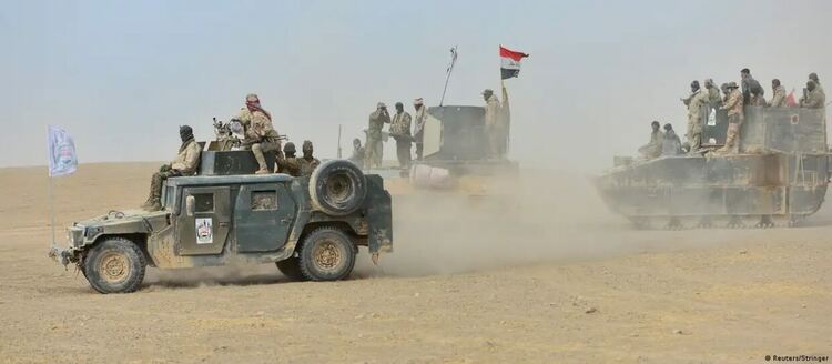 Войнствени шиитски милиции край Мосул, Ирак