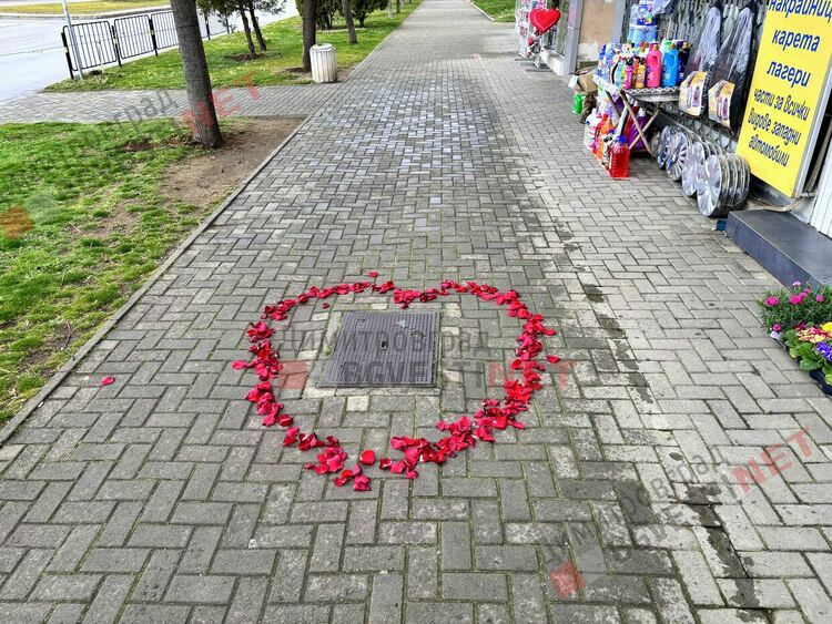 За празника на влюбените сърце от рози радва минувачи в Димитровград