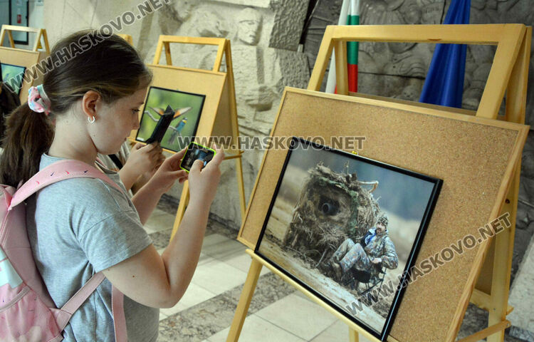 Фотоси на пернатия свят от региона на Хасково украсиха фоайето на Областна администрация