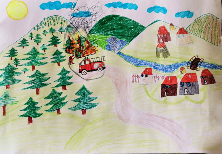 Определени са рисунките, които ще представят общината на областния кръг на конкурса "С очите си видях бедата"