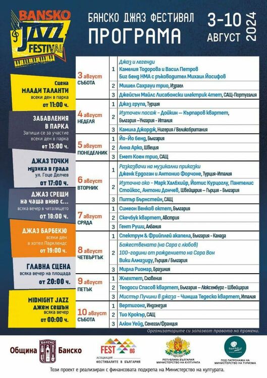 Банско джаз фестивал 2024 ще превърне отново планинския град в столица на джаза
