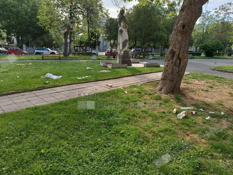 В началото на Страстната седмица гамени вилняха в Попската градинка, превърнаха я в сметище