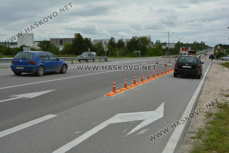 Монтират гумени ограничители до „Холидей парк“ заради нарушения от водачи