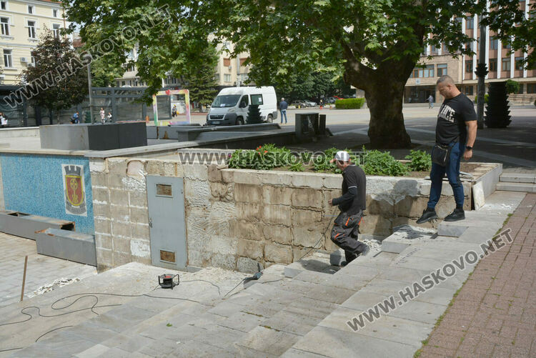 Предстои пускането на градски чешми и шадравана в Хасково с ново подводно осветление