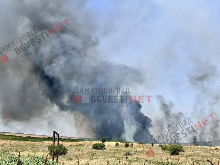 Избухна пожар в димитровградския квартал Изток, спасиха къщи
