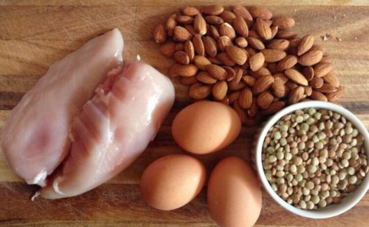 Богата на протеини храна.