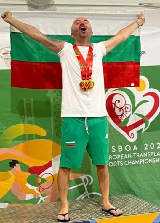 Георги Пеев с 4 златни медала по плуване от Европейското за трансплантирани