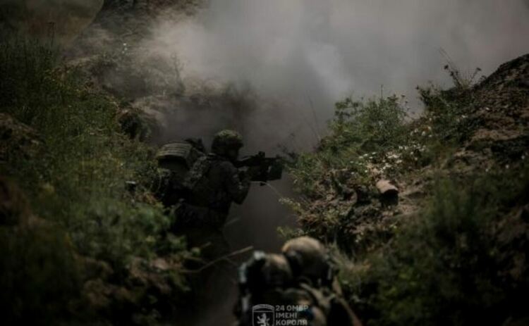 Украински войници в Курска област.