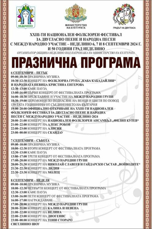 В Неделино "ври и кипи" от хора и музика! Започна грандиозният фестивал на двугласа.