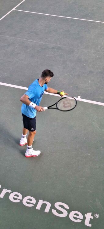 Григор с тренировка в Хасково преди благотворителния мач с Джокович