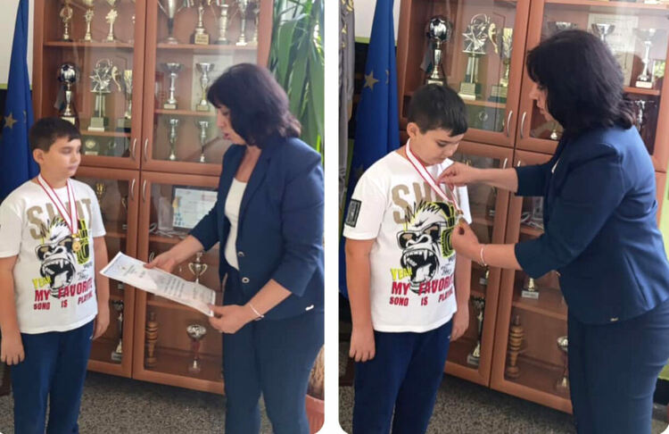 Ученик от „Климент Охридски“ със златен медал от международен конкурс за рисунка