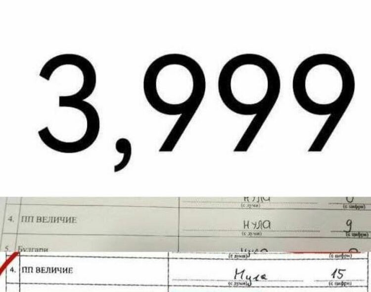 В секции с валидни бюлетини за Величие има 0 записани в протокола