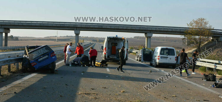 Баща и син са с опасност за живота след тежката катастрофа на магистрала „Марица“