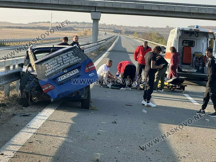 Тежка катастрофа на автомагистрала Марица 