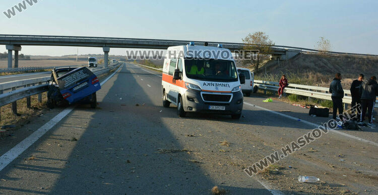 Баща и син са с опасност за живота след тежката катастрофа на магистрала „Марица“
