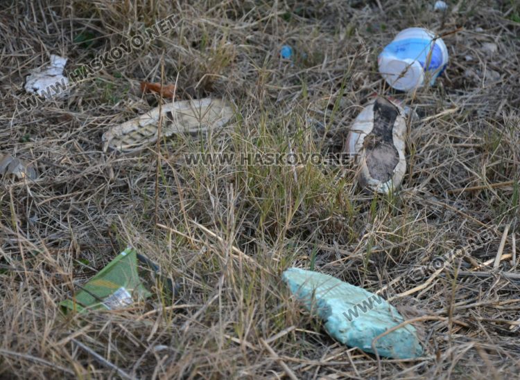 Изхвърлят боклуци в храстите над подпорната стена на бул. „Освобождение“ 