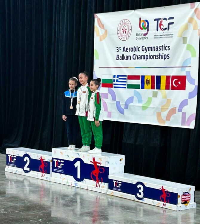 5 медала за „Мега спорт“ от Балканските игри по спортна аеробика в Истанбул