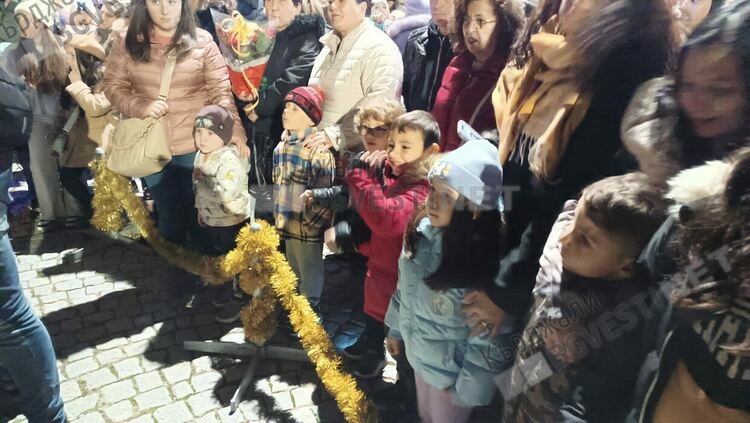 Кметът Ерол Мюмюн и Дядо Коледа запалиха светлините на коледната елха в Кърджали/снимки/