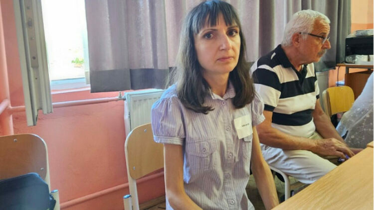 Веселина Тодева в изборния ден преди инцидента Снимка БНР