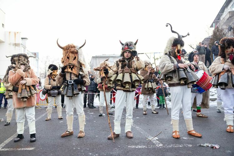 Звън на чанове, страховити маски, носени от стотици сурвакари, огласиха центъра на Радомир, където се състоя магичният празник „Тайнството на Сурва“