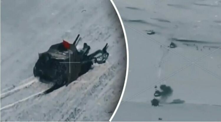 Разбитата танкова колона на руснаците.