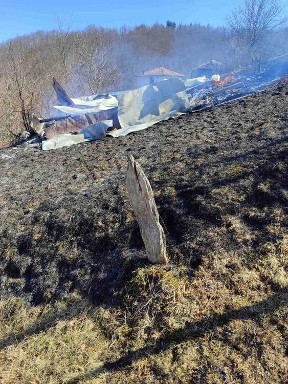 Множество пожари в региона – огън, запален от 54-годишен мъж, нанесе сериозни щети