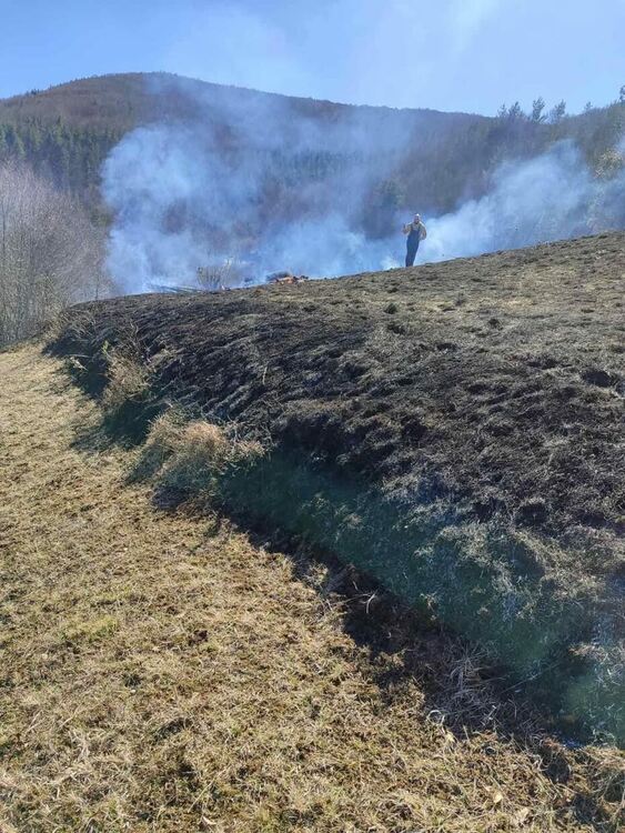 Множество пожари в региона – огън, запален от 54-годишен мъж, нанесе сериозни щети