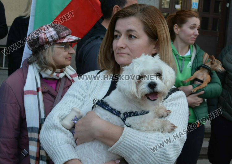 Десетки излязоха на протест в защита на животните в Хасково