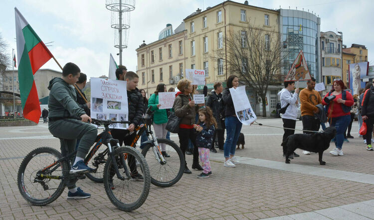 Десетки излязоха на протест срещу насилието над животни в Хасково